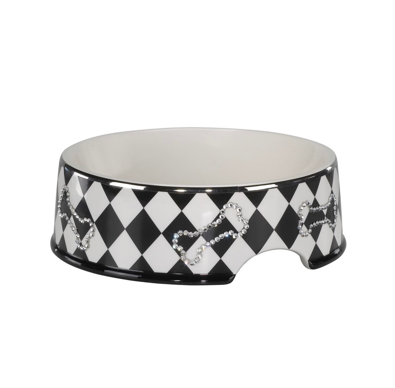 Chacco Futternapf Domino Bone Schwarz/Weiß